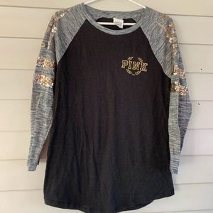 Pink 3 quarter sleeve shirt